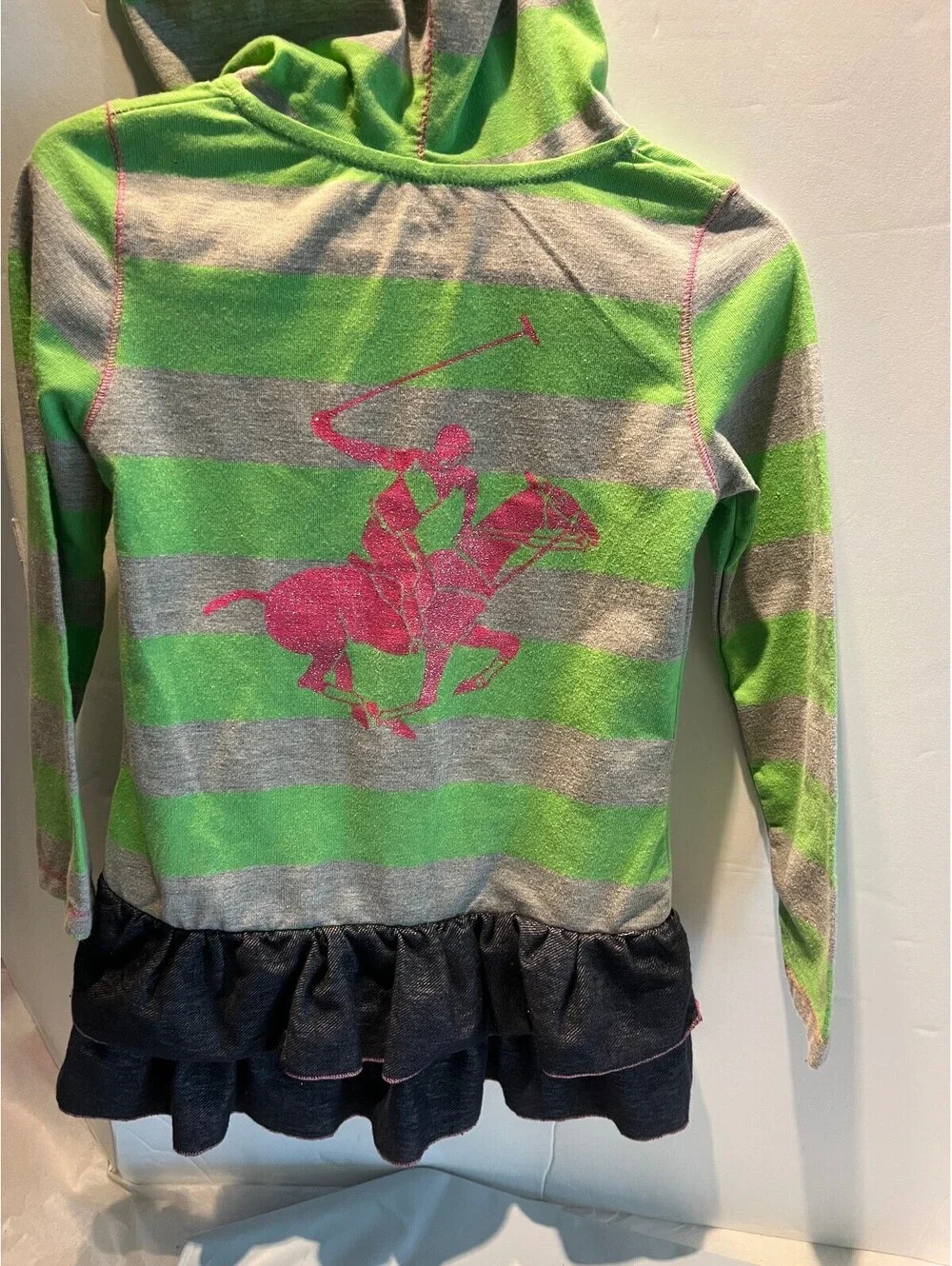 Beverly Hills Polo Club Girls Hoodie Dress Size Small